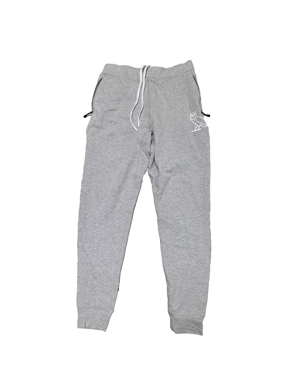 Ovo OVO Grey Solid Square Owl Logo Sweatpants Small S Joggers